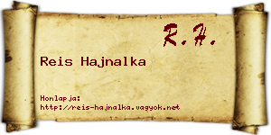 Reis Hajnalka névjegykártya